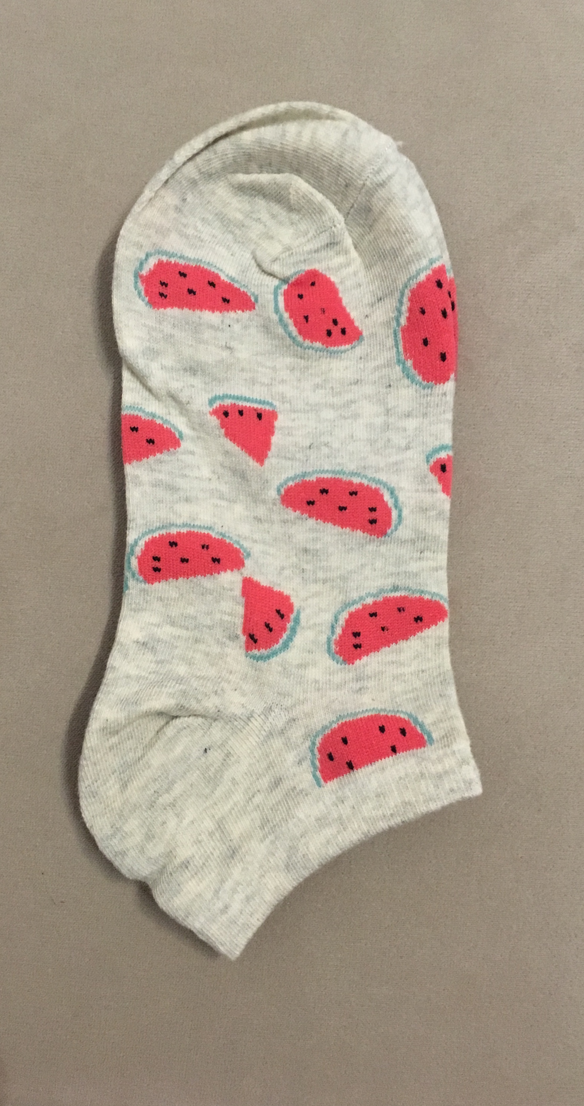 Ponožky členkové šedé s melónmi
