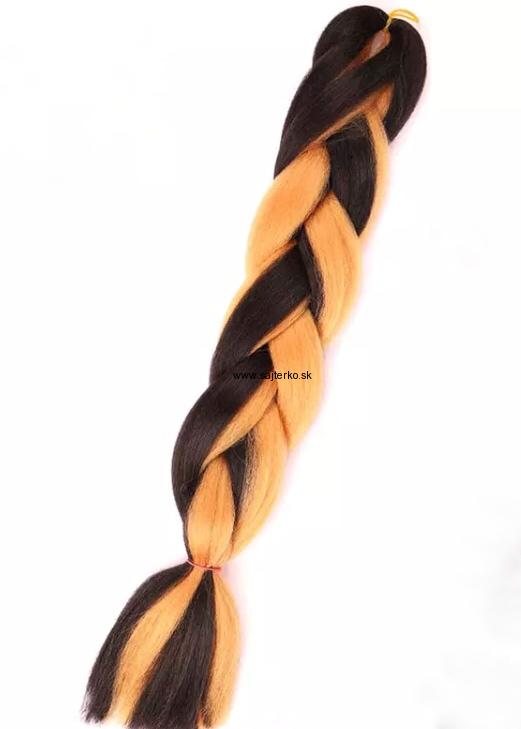 Kanekalon čierna-oranžová