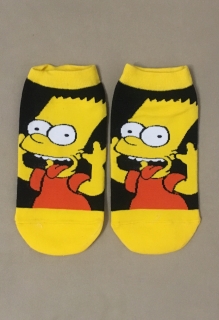 Ponožky členkové Bart Simson žlto-čierne 