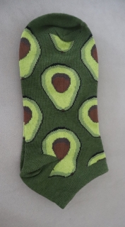 Ponožky členkové zelené s avokádom