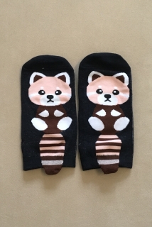 Ponožky členkové červená panda 