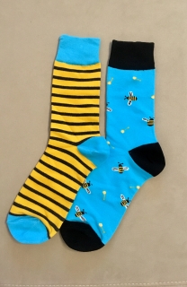 Ponožky vysoké včeličky bez páru 